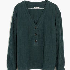 Madewell Lightspun Evert Top - Midnight Green